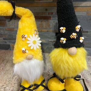 Yellow and Black Gnome Decor Set